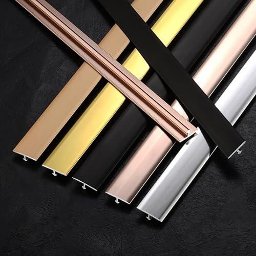 Coayuou Bodenleisten Aus Aluminium T-profil Arbeitsplattenverbinder Schiene 90cm* 3 Stück Fußboden Abschlussprofil Für Übergänge Zwischen Innenräumen(Silber,10mm)