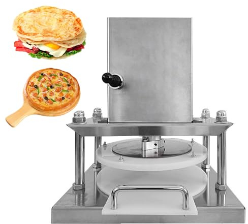 Commercial Electric Pizza Dough Sheeter - Stainless Steel Pasta Maker Machine for Home Use, 25cm/9.84in Countertop Dough Press for Pizza & Hand-held Cakes