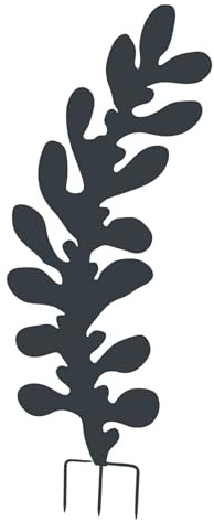 Louis Moulin Grande Décoration à Planter - Feuille Eucalyptus XXL - Métal Anthracite - H 150 x L 50,5 cm - Brise-Vue et Tuteur Design