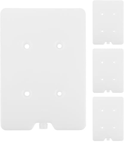 SHERCHPRY 4pcs Reusable 600ml Ice Packs Cooling Blocks for Air Conditioner Fan, Cold-Chain Transport Freezer Packs with Ice Crystal Powder for Food Travel and Lunch Box