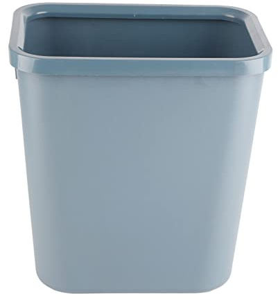 Qudinip Contenedor de Basura Rectangular de 8L, Bote de Basura con Parte Abierta de Plástico Engrosado para Cocina, Baño, Oficina, Diseño de Ahorro de Espacio de Gran Capacidad (Gris)