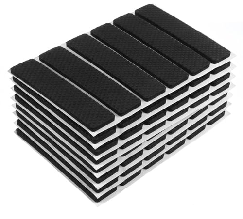 Sorcristy 48 Stück Antirutsch Pads, 4 mm Dicker Gummifüße Eva Selbstklebend Universale rutschfeste Bodenschutz Gummiplatte Rechteckige Möbel Rutschhemmer Geräuschreduzierung für Tische Sofas