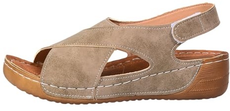 Genérico Sandalias Mujer Verano Comodas Alpargatas Mujer Zapatos Ortopedicas Comodas Plataformasandalias Cuña Deportivas Senderismo Antideslizantes de Playa Zapatillas con Punta Abierta Transpirables