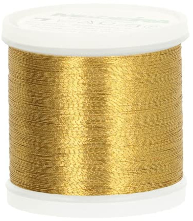 Madeira Metallic Brilliant Nr.40 Stickerei Gewinde, 200 Meter Länge, Gold7, 220 Yard
