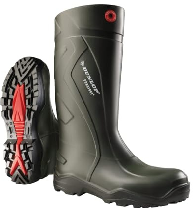 DUNLOP Protective Footwear, C762933, Purofort+ Full Safety, Gris Foncé/Rouge/Noir, Taille 44 EU