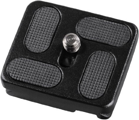 Hama Schnellkupplungsplatte für Stativ Traveller 146 Premium Duo, A 1/4 Gewinde, Schwarz
