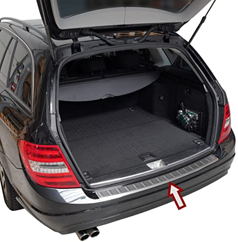Recambo Ladekantenschutz Edelstahl Chrom kompatibel für Mercedes C-KLASSE, S204 T-Modell |2007-2015 | Premium Qualität