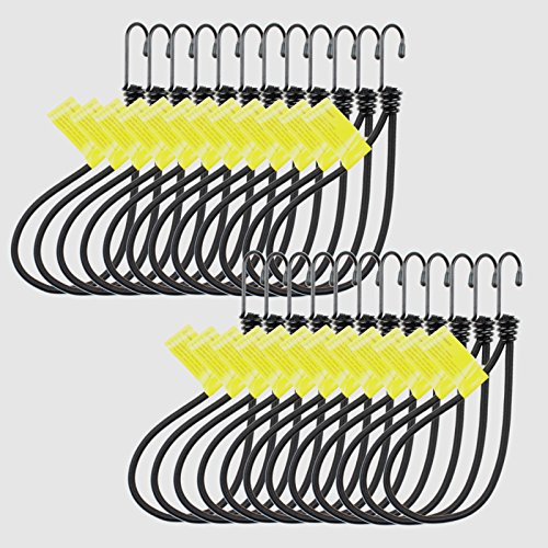 BENSON 24 x Expanderschlinge 20cm Spanngummi Planhaken Planspanner Anhängernetz Schwarz