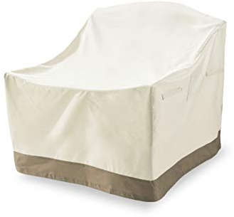 Lumaland Abdeckplane aus wasserdichtem Segeltuch, für Gartenmöbel, quadratisch, 64 cm (Höhe), 102 cm (L) cm, 79 cm (B) cm, Oxford 600D, 280 g/m², beige