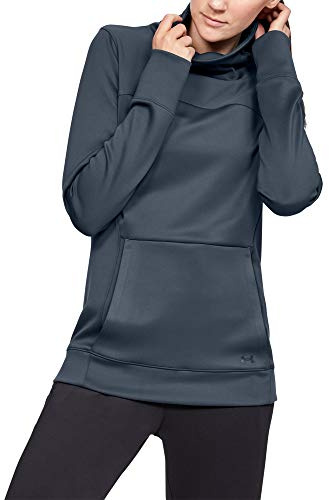 Under Armour Damen Langarmshirt ColdGear Armour Hybrid Pullover, Grau, MD, 1348189-044