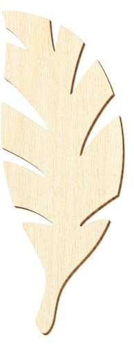 Hoja de palma de madera, corte decorativo, 3 – 50 cm, tamaño: 8 cm, paquete con:50 unidades
