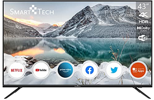 Smart-Tech TV LED 4K UHD Netflix/Youtube 43 109cm, T2/S2/C, Dolby Audio, SMT43F30UV2M1B1