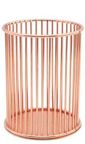 Benoon Stiftehalter aus Metall, für den Schreibtisch, hohl, für Make-up-Pinsel, Aufbewahrungsregal, Organizer für Behälter, Büromaterial, Schule, 2 Farben Rosegold