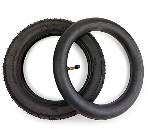 30,5 cm (12 Zoll) Reifen und Schlauch für kleine Elektrofahrräder, Durchmesser 30 cm (Reifen + gebogenes Ventil)