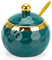 TELANKS Zuccheriera in Ceramica, Condimento Box con Coperchio e Cucchiaio, Spezia Jar Cucina Scatola Barattolo di Spezie, Utensili da Cucina Forniture per Spezie (Verde)