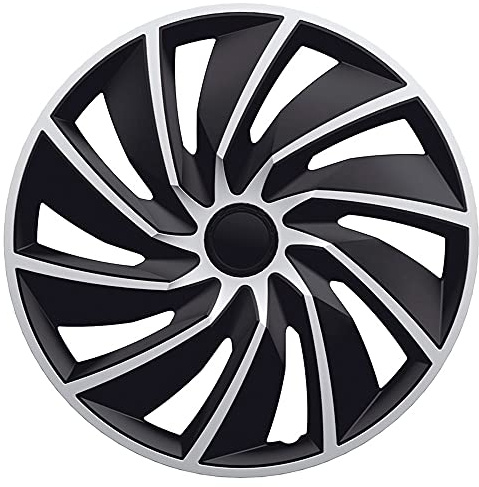AutoStyle 4er Set Radzierblenden Turbo Van 17-Zoll Silber/Schwarz (Sphäre)