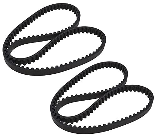 ECSiNG 2 cinghie di trasmissione per tosaerba HTD856-8M-12 compatibili con Stiga 105 Combi Deck 9585-0165-01 107 denti 8 mm Passo dei denti 12 mm Larghezza 856 mm Circonferenza Gomma Nero sincrono