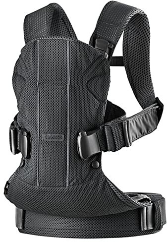 WPHH Babytrage, Ergonomisches Babytragetuch, Atmungsaktives Mesh Rücken Vorderseite Kindertrage Für Babyreisen 0-36 Monate,Schwarz