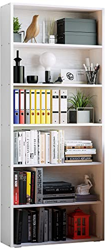 IRONCK Bookshelves and Bookcases Floor Standing 6 Tiers Display Storage Shelves 70 in Tall Bookcase Home Decor Furniture for Home Office, Living Room, Bed Room