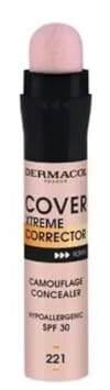 Dermacol Cover Xtreme Corrector Contour Stick, langanhaltende, nicht-allergene, flüssige Kontur mit SPF30, hochdeckende, leichte Formel zur Korrektur dunkler Augenringe für Akne-zarte Haut (221)