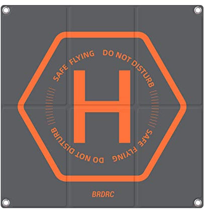 BRDRC 50cm Drohnen-Landeplatz, Universal, Faltbar, Doppelseitig, Wasserdicht, Helipad für DJI Mini 4 Pro/Mini 3/AIR 3/Air 2S/Mavic 3/Spark/Holy Stone/FIMI X8SE/FPV Combo