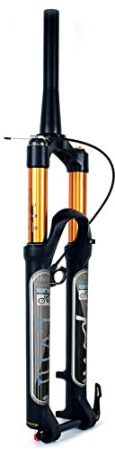 LvTu 27.5 29 Zoll MTB Gabel Federgabel 15x100mm Fahrradgabel, Zugstufeneinstellung Ultraleicht Mountainbike Federgabel Luftschocks (Color : Tapered Remote Lock, Size : 29 inch)