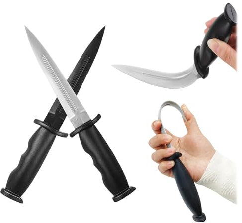 LNGJIN Träningsknivar i gummi, 4 stycken, falsk gummiträningskniv, träningskniv, kampsport, träningstillbehör, kampsport, träningstillbehör