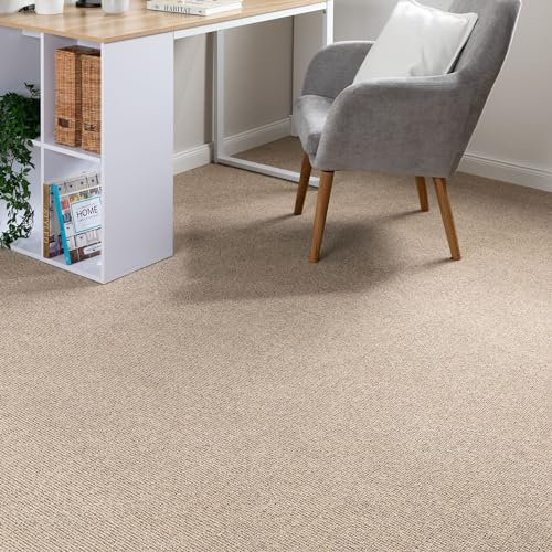 Steffensmeier Teppichboden Rhodos Meterware | Auslegware für Kinderzimmer Wohnzimmer Schlafzimmer | Beige Braun, Größe: 300x500 cm