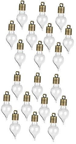 20 Stk glasflasche glass bottle vase Glasfläschchen mit Korken Fläschchen mit Kappen Wunschflasche aus Glas Wunschglas aus Glas Hochzeit kleines Glas Geschenkglas Anhänger Phiole