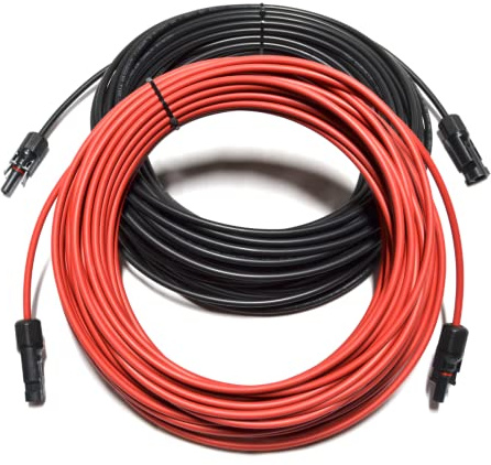 Solarkabel Verlängerungskabel Solarstecker schwarz rot 4-6mm² mit Solarstecker Solarmodule Solar Photovoltaik flexibel UV-beständig (2X 30m 6mm²)