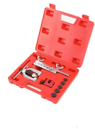 Lfhelper 5 Hole Doppel Bördelgerät Werkzeug Satz Rohrbördelwerkzeug Bremsleitung Bördelgerät Werkzeug für Kupfer- & Aluminiumrohre & andere Rohre