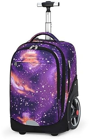 GOTYKE Ryggsäck med hjul, pilotfodral med hjul, ryggsäcksvagn, laptopryggsäck med hjul, portfölj, handbagage, skolvagn, resväska ryggsäck för män och kvinnor,, 6, En storlek
