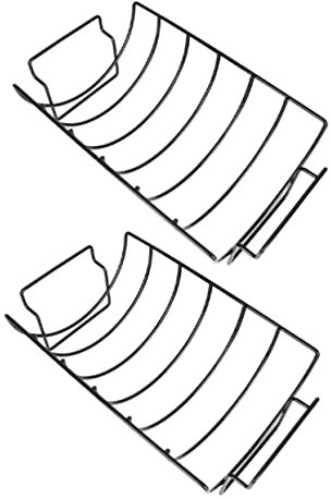 Yardenfun Support de Barbecue pour Extérieur en Fer Robuste pour Côtelettes Dagneau Revêtement Antiadhésif Capacité Facile à Nettoyer Lot de 2