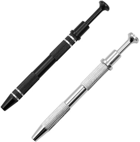 ERBO Lot de 2 pinces à piercing, pinces à bijoux avec 4 griffes, outil de pick up, attrape-pierres précieuses, porte-boules Prong pour perles, montres, lunettes, soudures, fabrication de bijoux