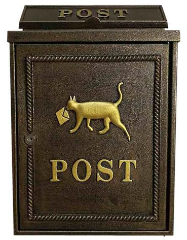 YCHUANGHEQING Boîte aux Lettres Murale Verrouillable en Métal avec Serrure à lé, Boite aux Lettres sur Pied Porte Nom Boite aux Lettres Normalisée 29 x 13 x 41 cm(Brown)