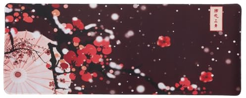 lachineuse Tapis DE Souris XXL - Sakura Fantaisie - Charme du Japon - 800 x 300 x 3 mm - Multicolore - Déco Japonaise - Antidérapant et Résistant à l'eau - Déco Bureau - Idée Cadeau Japon Asie