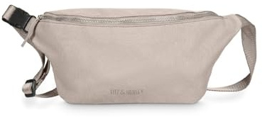 Fitz & Huxley Ocean Hip Bauchtasche aus recyceltem Ocean Plastic – Crossbody & Umhängetasche Damen & Herren – Wasserabweisend, Nachhaltig, Stylisch – Gürteltasche mit Anti-Diebstahlfach - Lightgrey