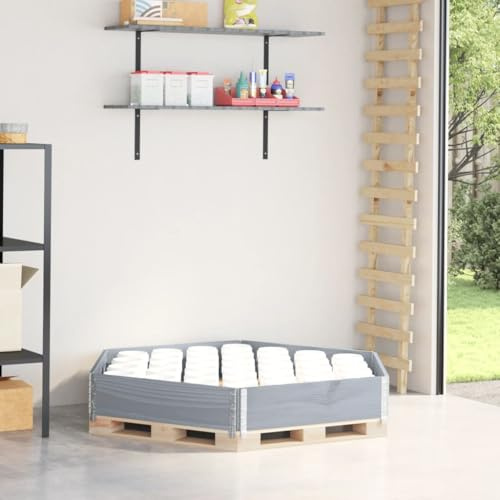 AJJHUUKI Prato & Giardino-Giardinaggio-Vasi & Fioriere-Aiuola Sopraelevata Esagonale Grigio 160x160 cm Legno massello di pino