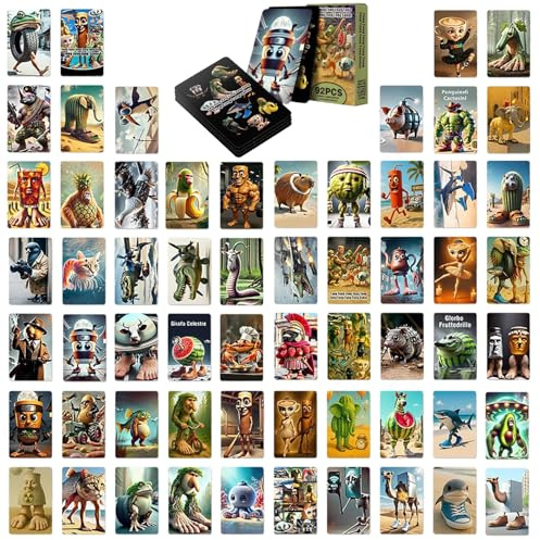 Set di Carte Brainrot, 92 pezzi Brainrot Gioco di Carte Collezionabile, Brainrot carte con Personaggi, Brainrot Figurine Carte, Breirot Figurine Carta, Album Italian Brainrot, per Raccolta fan