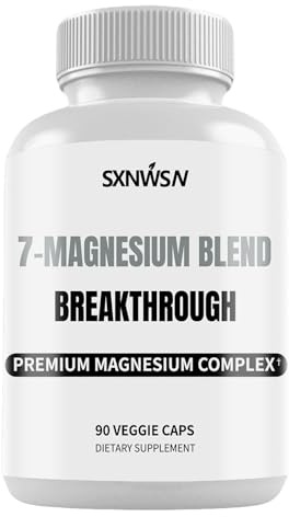 Magnesium Glycinate Supplement with Vitamin B6 & Manganese Citrate, 7 Type Magnesium Complex - Support Restful Sleep Muscle Relaxation Heart Health and Metabolism* | 90 Capsules