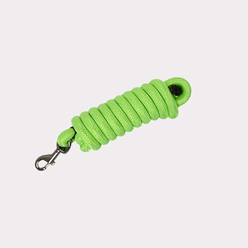 Generisch Führstrick für Pferde, robust, Baumwoll-Führstricke für Pferde, mit schneller Halfterbefestigung, für den täglichen Gebrauch und zum Vorführen, 2,44 m(Green)