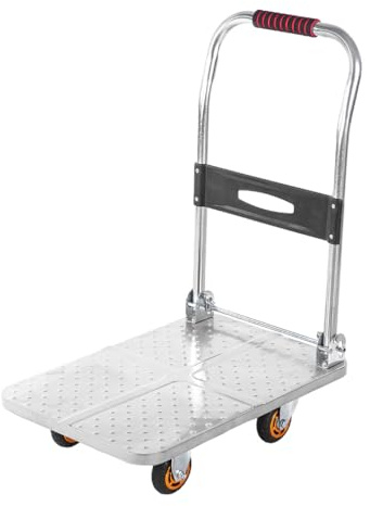 Robuster, faltbarer Plattformwagen, 100/230/500 kg, leise Räder, großer Pelz-Transportwagen, kompaktes Design (60 x 40 cm, maximale Belastung 100 kg) für einfachen Transport und Lagerung.