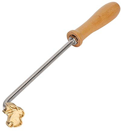Haofy Gjutmaskin Hållbar Mässingshuvud Utbytbart Stämplingsverktyg för Bröd Trä Läder Kraftpappersstämpling, Säkert och Bekvämt för Köksbakande Tårtverktygsentusiaster