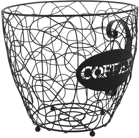 Veemoon Porta Capsule da Caffè Espresso in Ferro Nero a Forma di Tazza, Organizer Compatto per Cialde, Portaoggetti per Cucina e Bar, Supporto per Stazione Caffè per Uso Domestico