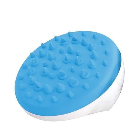 Fiocias Anti Celulitis Silicona Masaje Masaje Guante Scrub Baño Ducha Masajeador Cepillo Azul, 4 piezas