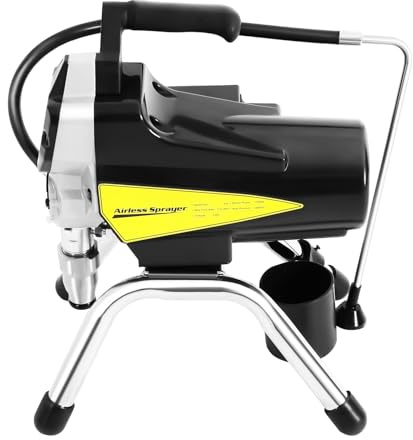 Pistola a spruzzo Airless da 1800 W, con tubo ad alta pressione e pistola a spruzzo, 3300 psi, per pareti, case, officine