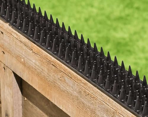 Primrose Fence Spikes - Cat Garden Wall Security Anti Climb Detterent Spike Strips - Black - Pack of 5