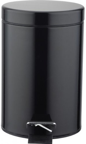 3 Litre Stainless Steel Pedal Bin, Black
