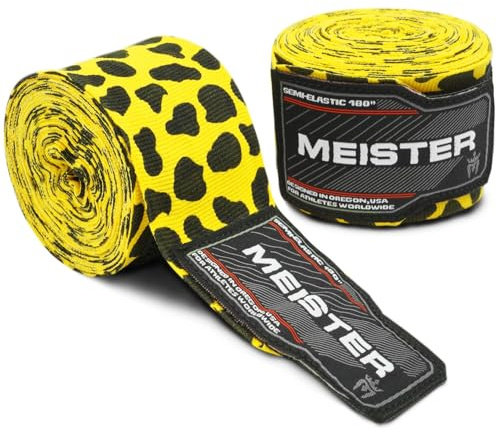 Meister Erwachsene 180 Zoll (457cm) Semi-Elastische Handbandagen für MMA & Boxen (Paar)