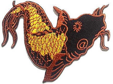 Catch the Patch Katzenfisch Tier - (Größe: 9,2 x 6,5 cm) – Aufbügler & Applikationen in verschiedenen Größen – Ideal für Kleidung, Schulranzen, Jeans & Rucksäcke